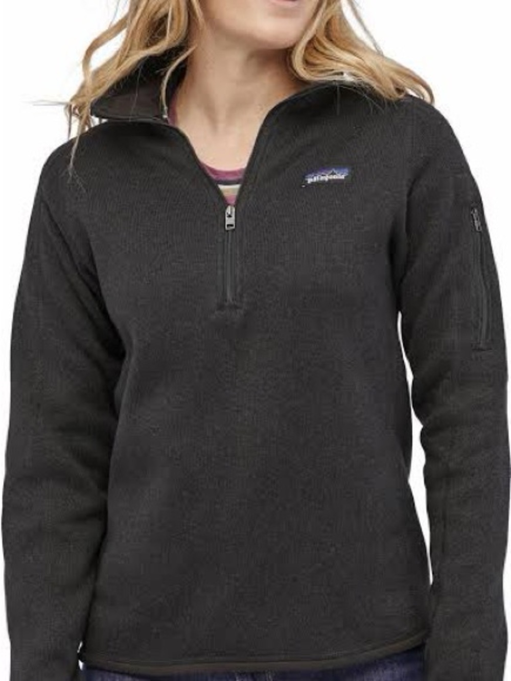 Patagonia Black Women's Quarter-Zip Fleece Pullover
